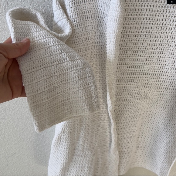 EILEEN FISHER White Open Front Cardigan - Picture 3 of 9